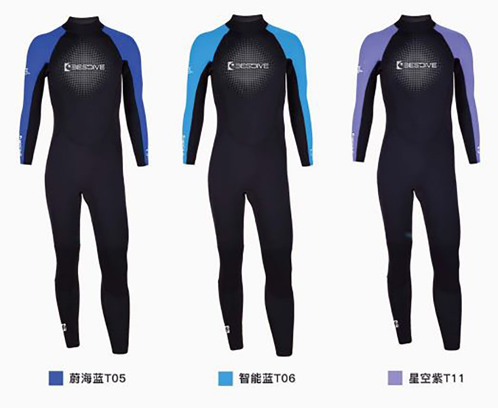 彩虹系列 3MM超彈長(zhǎng)款連體潛水衣 水肺濕衣 BESTDIVE潛水服